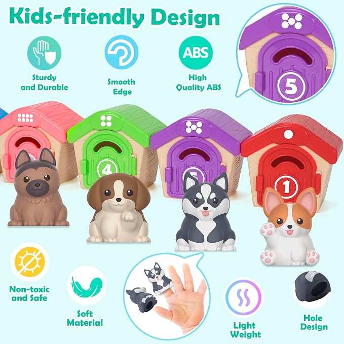Aigybobo Learning Toys for Toddlers 1 2 3 Year Old, Animal Counting Matching - Image 5