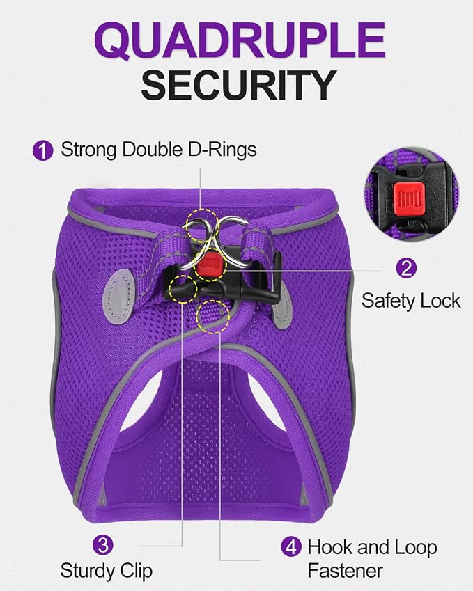 Joytale Small Dog Harness, Breathable Mesh Step-in Vest, Reflective Soft Padded - Image 3