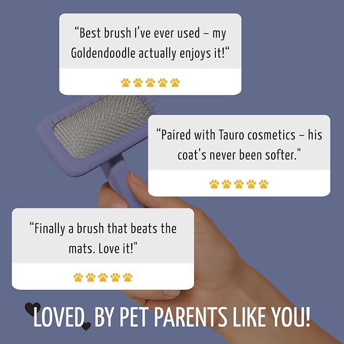 Tauro Pro Line Slicker Brush for Dogs & Cats, Deshedding, Dematting & - Image 9