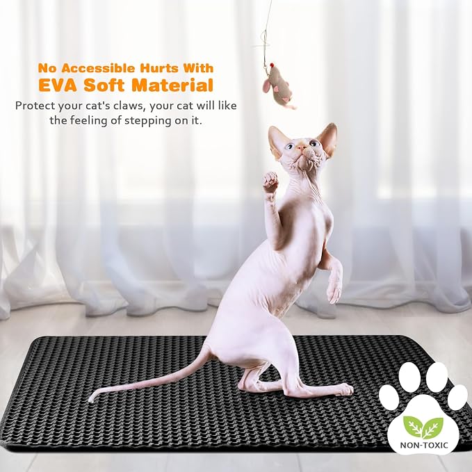 Waterproof Cat Litter Mat, Double Layer EVA, Odor-Free Large Grid, Urine Proof - Image 6