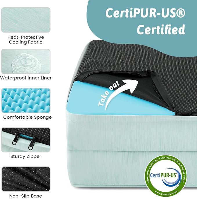Cooling Dog Bed for Large Medium Size Dogs, Q-Max >0.4 Summer Cool Orthopedic - Image 7