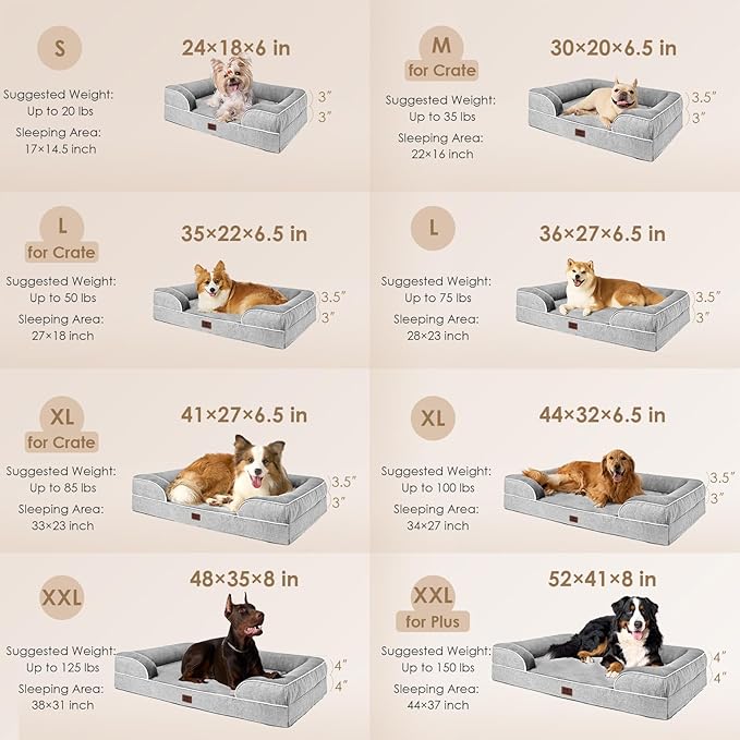 EHEYCIGA Orthopedic Dog Beds for Large Dogs, Waterproof Memory Foam Large Dog - Image 2