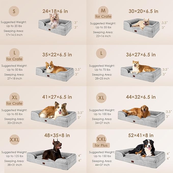 EHEYCIGA Orthopedic Dog Beds for Extra Large Dogs, Waterproof Memory Foam XXL - Image 2