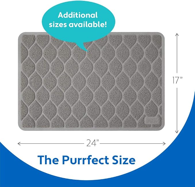 MIGHTY MONKEY Waterproof BPA Free Cat Litter Box Trapping Mat, Easy Clean Floors - Image 6