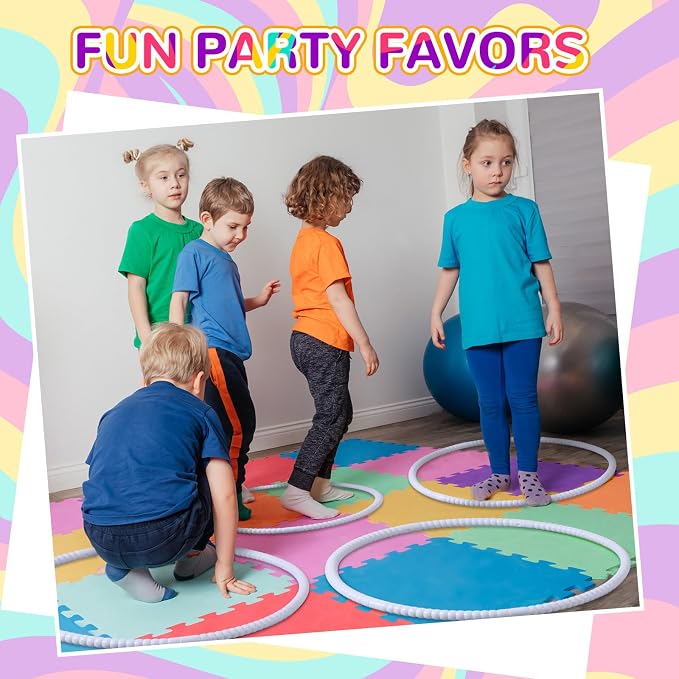 Shappy 6 Pcs Exercise Hoop Detachable Adjustable Plastic Toy Playground Toys - Image 5
