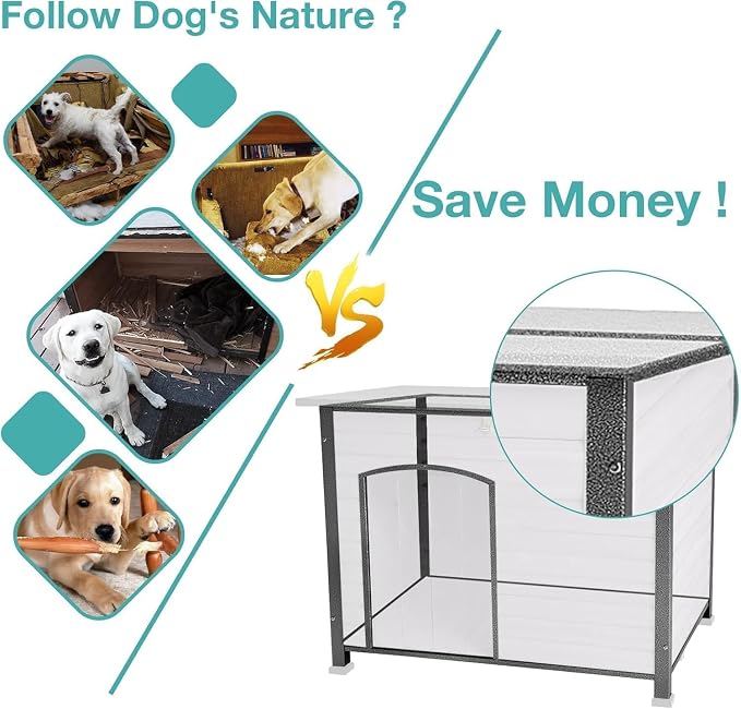 Aivituvin Dog House with Insulated Liner, Heated Outdoor Indoor Weatherproof - Image 3