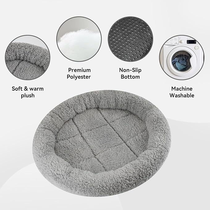Round Cat Bed Washable Cat Donut Bed - Image 3
