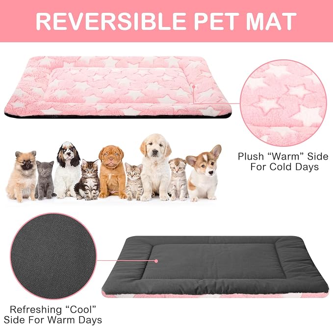VitalCozy 4 Pcs Dog Crate Pads, Ultra Soft Warm Washable Anti-Slip Kennel Bed - Image 2