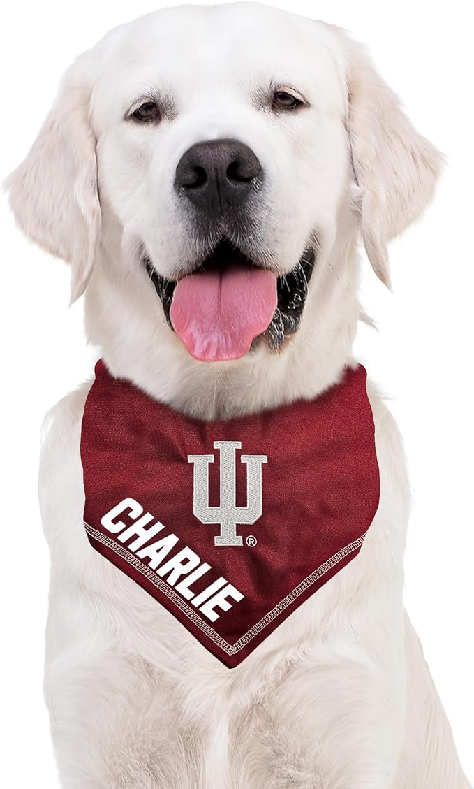 Pets First NCAA Indiana Hoosiers Personalized Tie Around Bandana - Image 3
