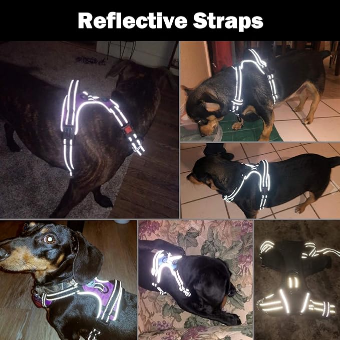 PHOEPET Reflective Dog Harness Large Breed Adjustable No Pull Vest - Image 5