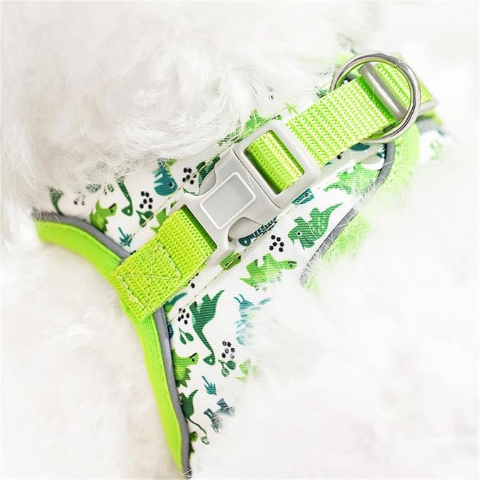 Step in Dog Harness No Pull Dinosaur Adjustable Soft Mesh Padded Reflective Pet - Image 6