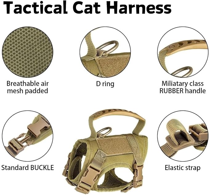 Tactical Cat Harness and Leash Set - Image 3