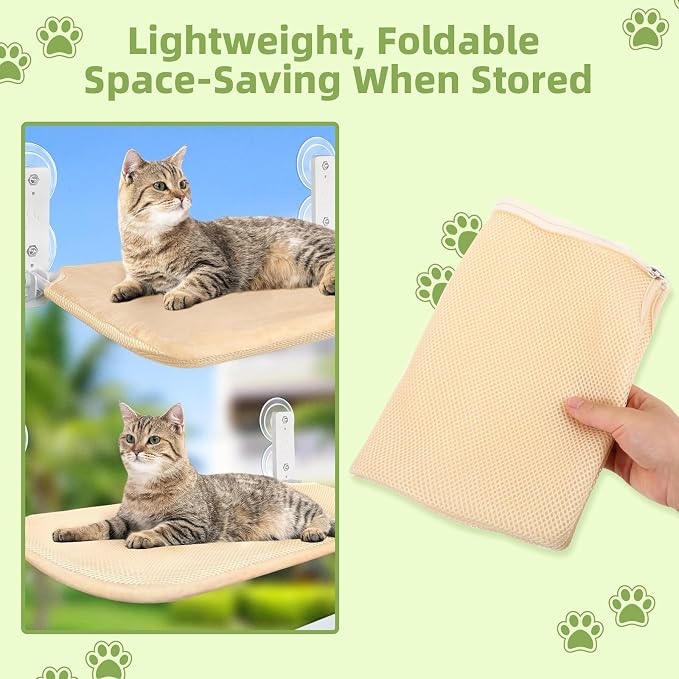 2PCS Replacement Cover for Cat Window Perch, M Size Cordless Cat Window Hammock - Image 5