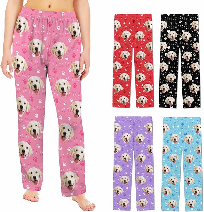 Custom Pajama Pants Women Personalized Face Pajamas Bottom Couple Pajama Pants by MYESCUSTOM