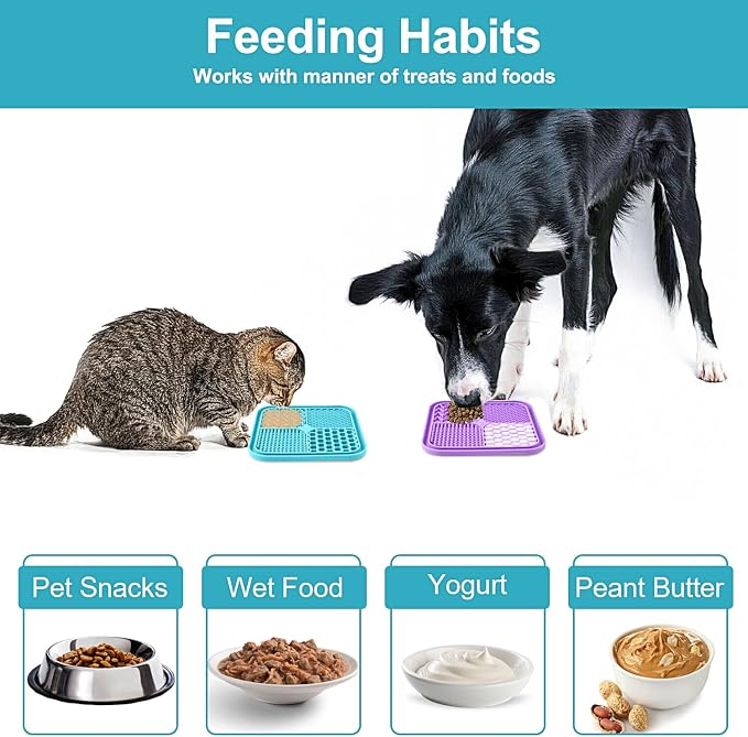 2PCS Licking Mat for Dogs with Suction Cups, Premium Lick Pad for Anxiety Relief - Image 5