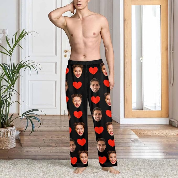 Custom Couple Pajama Pants Sock - Image 4