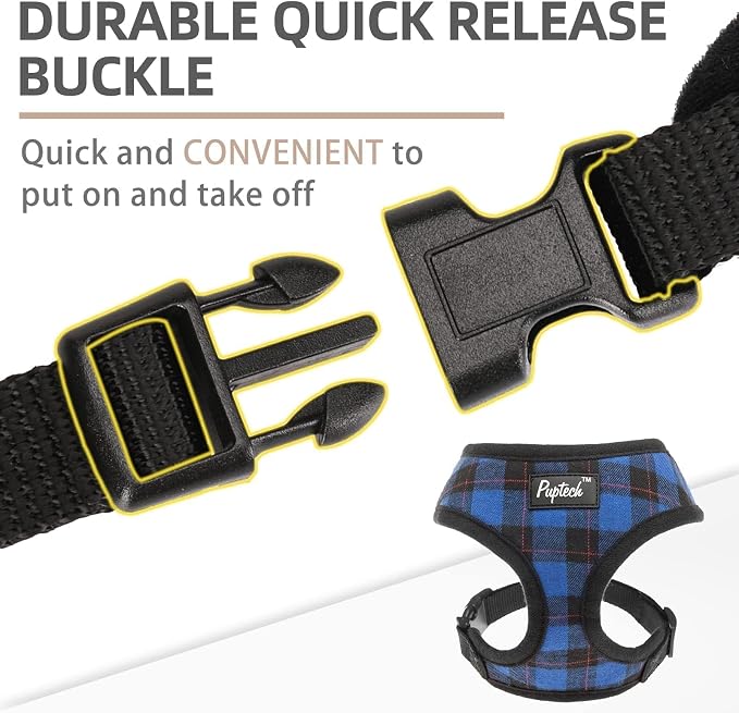 PUPTECK Soft Mesh Dog Harness and Leash Set Pet Puppy Cat Comfort Padded Vest - Image 4