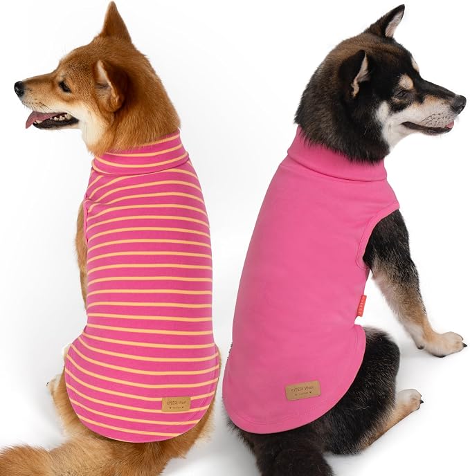 KYEESE 2Pack Dog Sweater Soft Dogs Clothes Stretchy Pet Sweatshirt Dog Sweaters by KYEESE