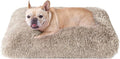 EHEYCIGA Fluffy Dog Crate Bed for Medium Dogs, Plush Faux Fur Pet Crate Pad by EHEYCIGA