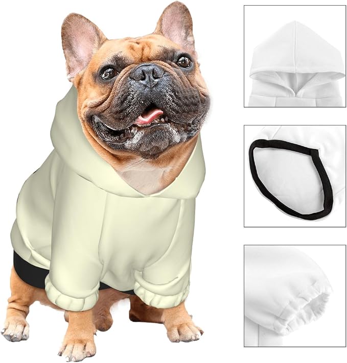 Custom Dog Hoodie for Small Pets, Personalized Photo Text Pet Warm Pullover - Image 3