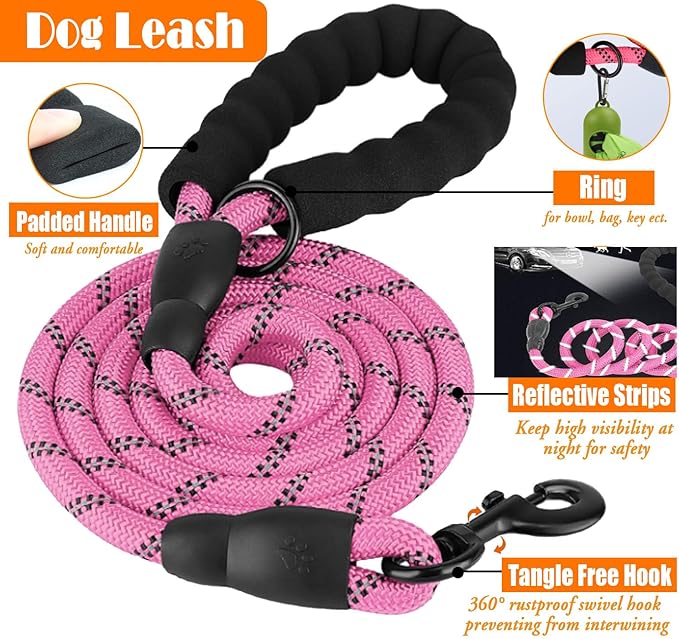 No Pull Dog Harness, Collar & Leash Set | Includes Dog Seat Belt, Collapsible - Image 5