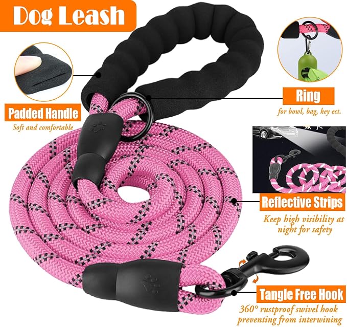 No Pull Dog Harness, Collar & Leash Set | Includes Dog Seat Belt, Collapsible - Image 5