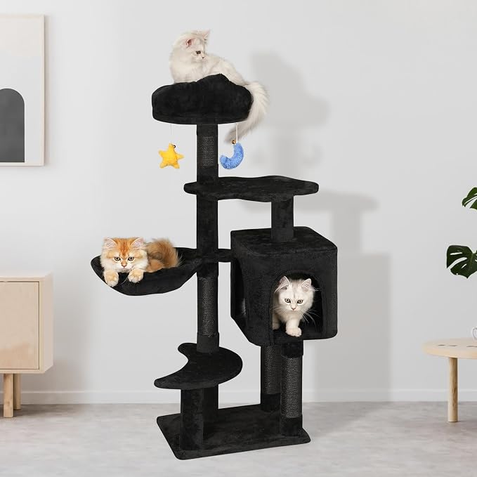 Gothic Black Cat Tree for Indoor Kittens & Small Cats Under 6 Months 9lbs - Image 6