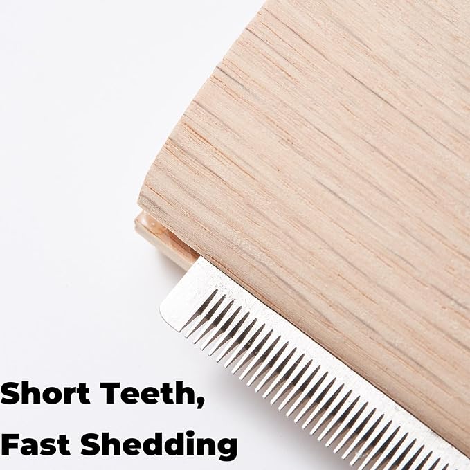 Pug Brushes for Shedding – Wooden Handle Dog Grooming Brush for Short Hair - Image 3