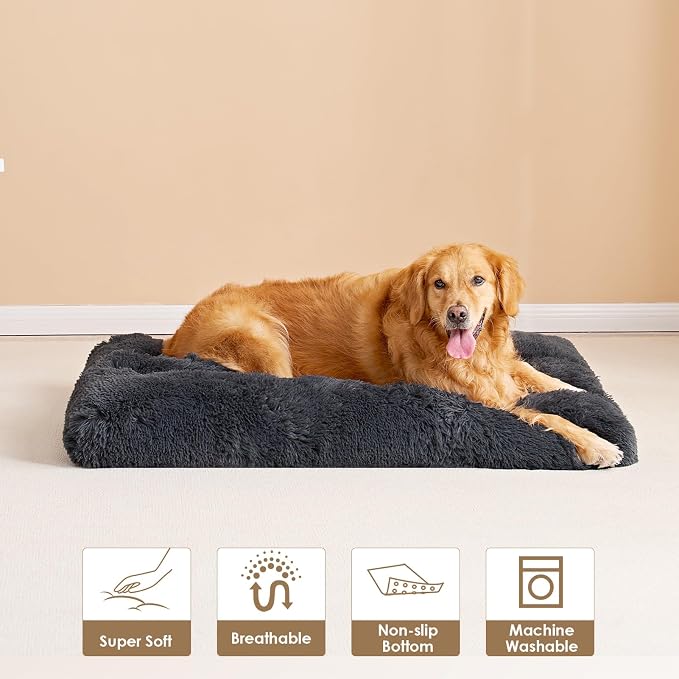 EHEYCIGA Fluffy XXL Dog Crate Pad, Plush Faux Fur Bed - Image 8