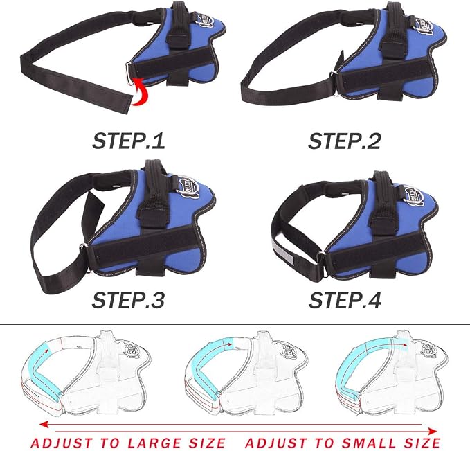 Bolux Dog Harness, No-Pull Reflective Dog Vest, Breathable Adjustable Pet - Image 3