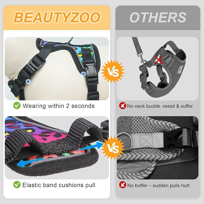 BEAUTYZOO Escape Proof Cat Harness and Leash - Image 4