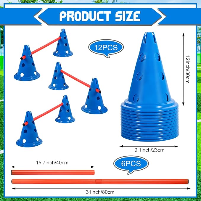 Dog Agility Hurdle Cone Set Dog Agility Course Backyard Set - Image 2