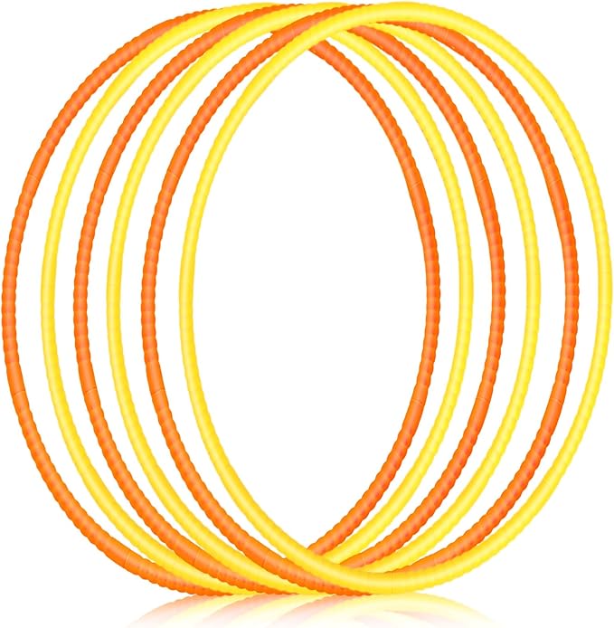 6 Pcs Exercise Hoop Detachable Fitness Rings Adjustable Plastic Toy Fitness by Halloscume