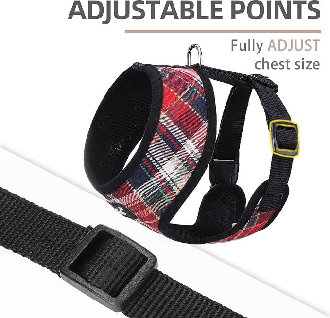 PUPTECK Soft Mesh Dog Harness and Leash Set Pet Puppy Cat Comfort Padded Vest - Image 3
