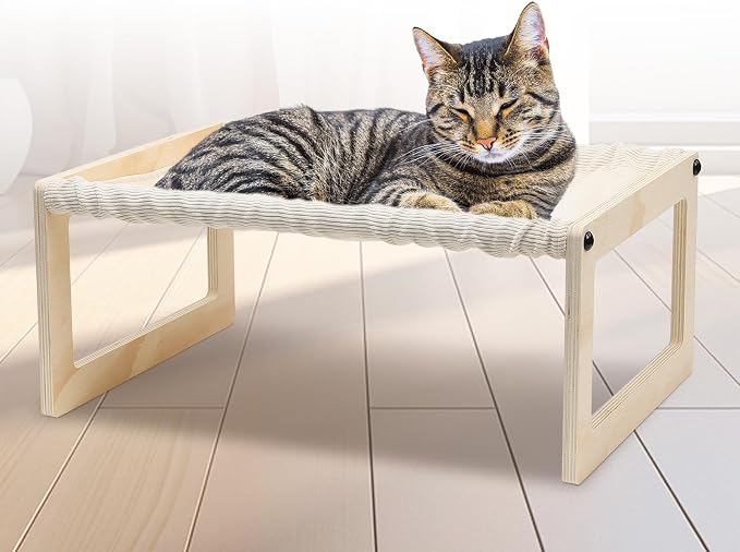 Cat Bed with Washable Pad by EUIJOIP