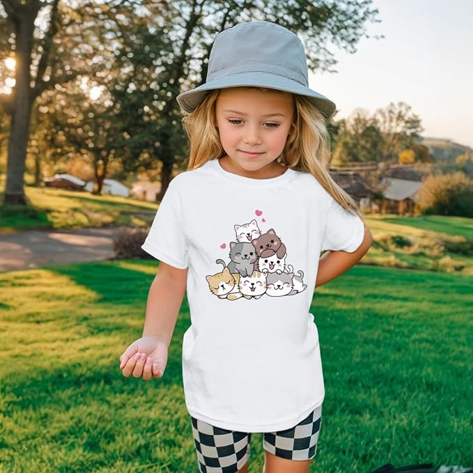 KEEVICI Cute Cartoon Cat Shirts - Image 5