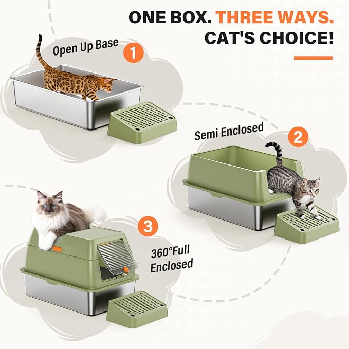 Removable Stainless Steel Cat Litter Box - Image 5