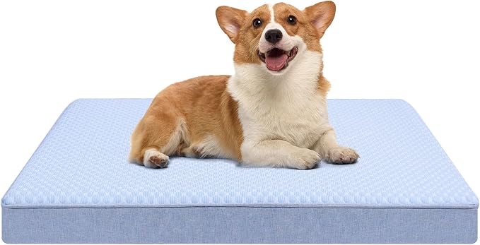 Cooling Dog Beds for Dogs, Orthopedic Memory Foam Dog Bed，Washable Pet Beds for by URGVANZPET