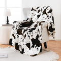 Bnuitland Cow Printed Fleece Flannel Throw Blanket, 300 GSM Double Sided Fuzzy by BNUITLAND