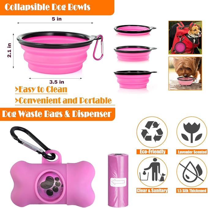 No Pull Dog Harness, Collar & Leash Set | Includes Dog Seat Belt, Collapsible - Image 8