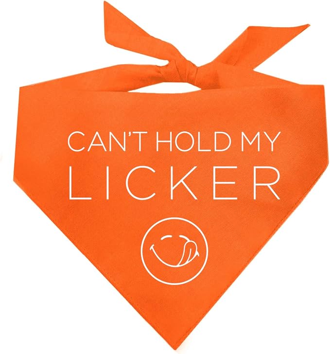 Can’t Hold My Licker Funny Drooler Dog Bandana by TeesTails