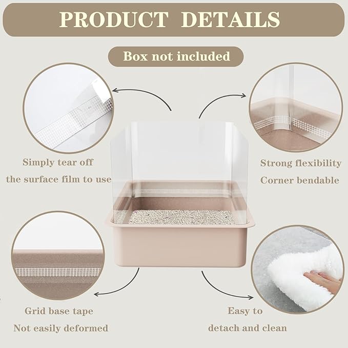 8Pcs Cat Litter Box Pee Shields - Image 3