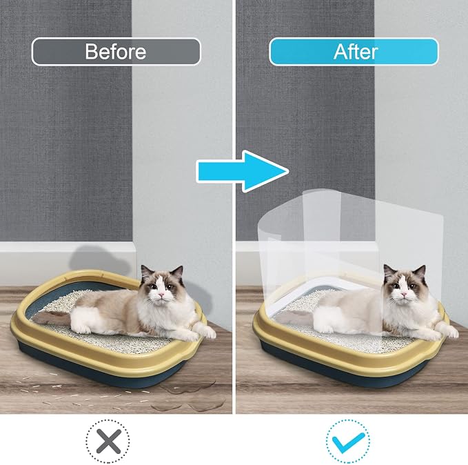 3 Pcs Cat Litter Box Splash Guard Pee Shields - Image 2