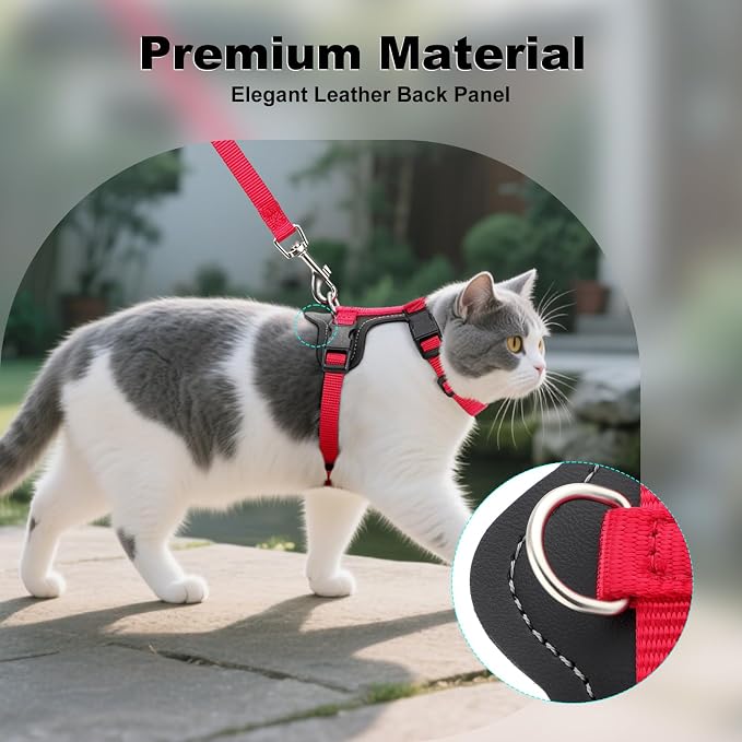 Plutus Pet Adjustable Cat Harness and Leash Set, Quick Release, Escape Proof - Image 3