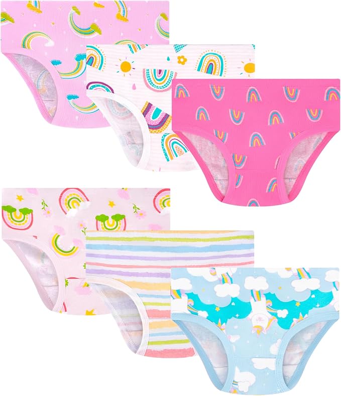 Girls and Toddlers 100% Cotton Underwear Tagless Soft Panties Size 2-3T by JAHSIYI