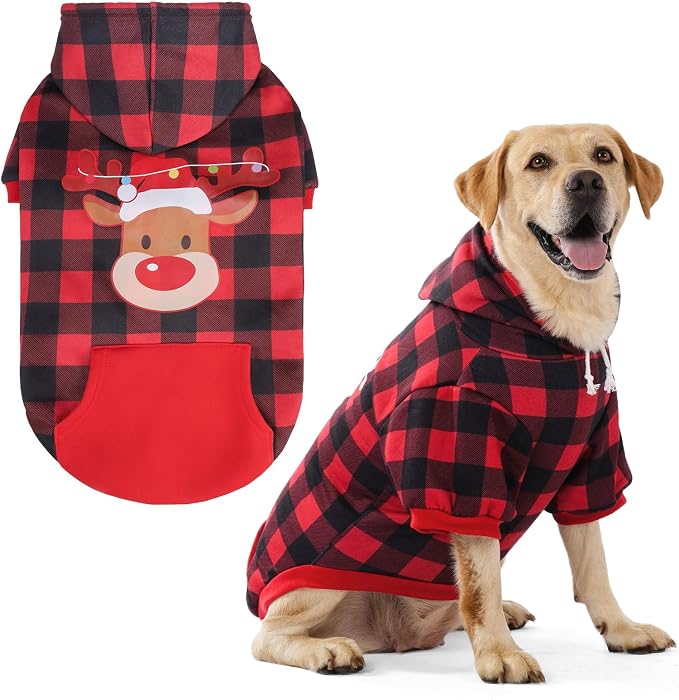 EXPAWLORER Plaid Dog Hoodie by EXPAWLORER