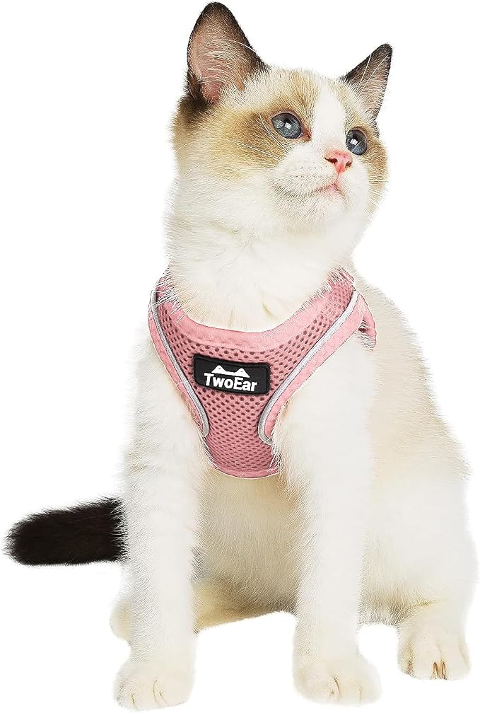 TwoEar Cat Harness Escape Proof, Soft Dog Vest Harness Adjustable, Breathable by TwoEar