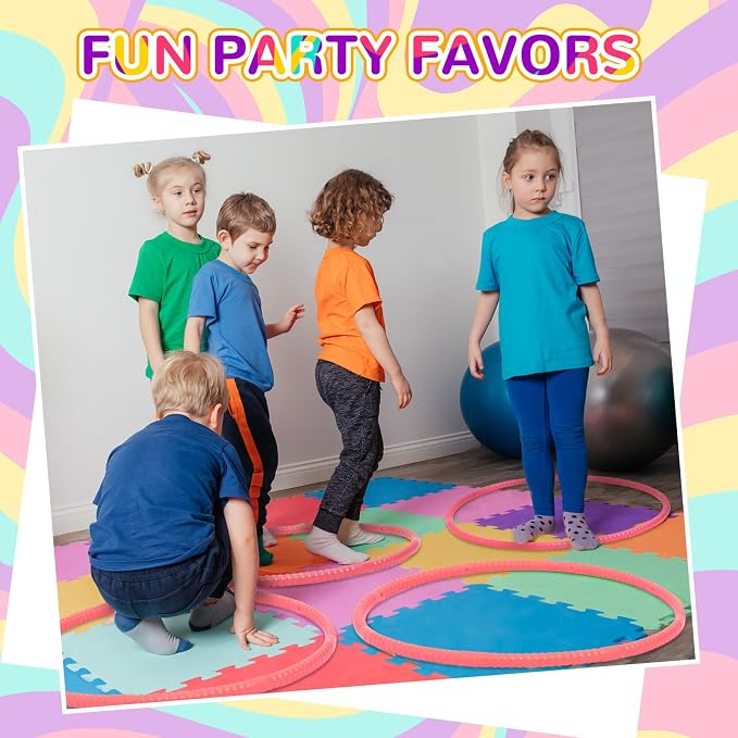 Shappy 6 Pcs Exercise Hoop Detachable Adjustable Plastic Toy Playground Toys - Image 5