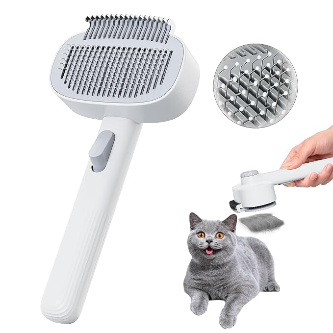 2-in-1 Pet Deshedding Brush Cat Dematting Comb by Unknown