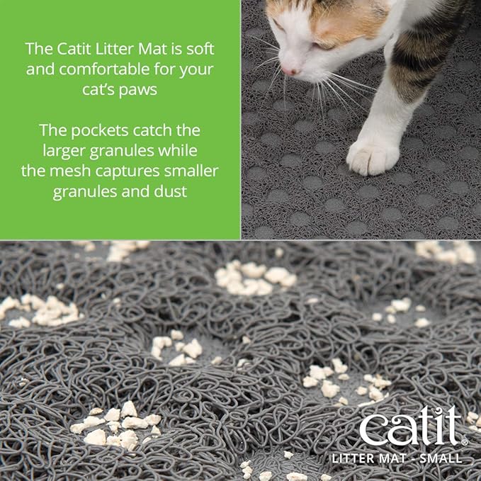 Catit Cat Litter Mat Rectangle Non-Slip Litter Trapping Mat Soft & Comfortable - Image 2